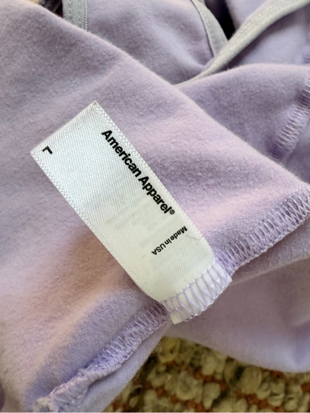 American Apparel Lilac Scoop Neck Bodysuit - Picture 3 of 4